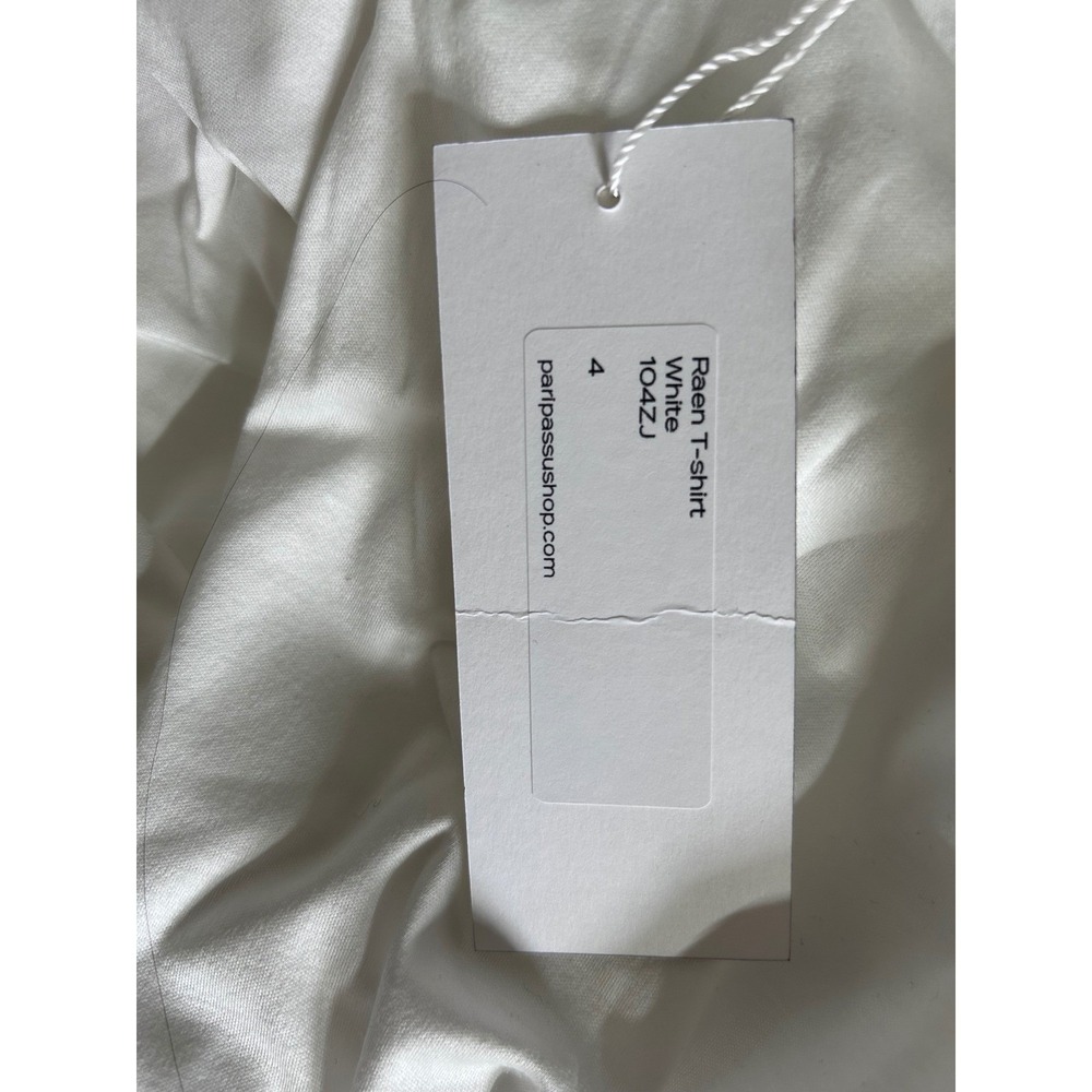 Pari Passu White Elevated Cotton Tee Plus Size 18 Minimalist Boxy Top - Picture 8 of 9